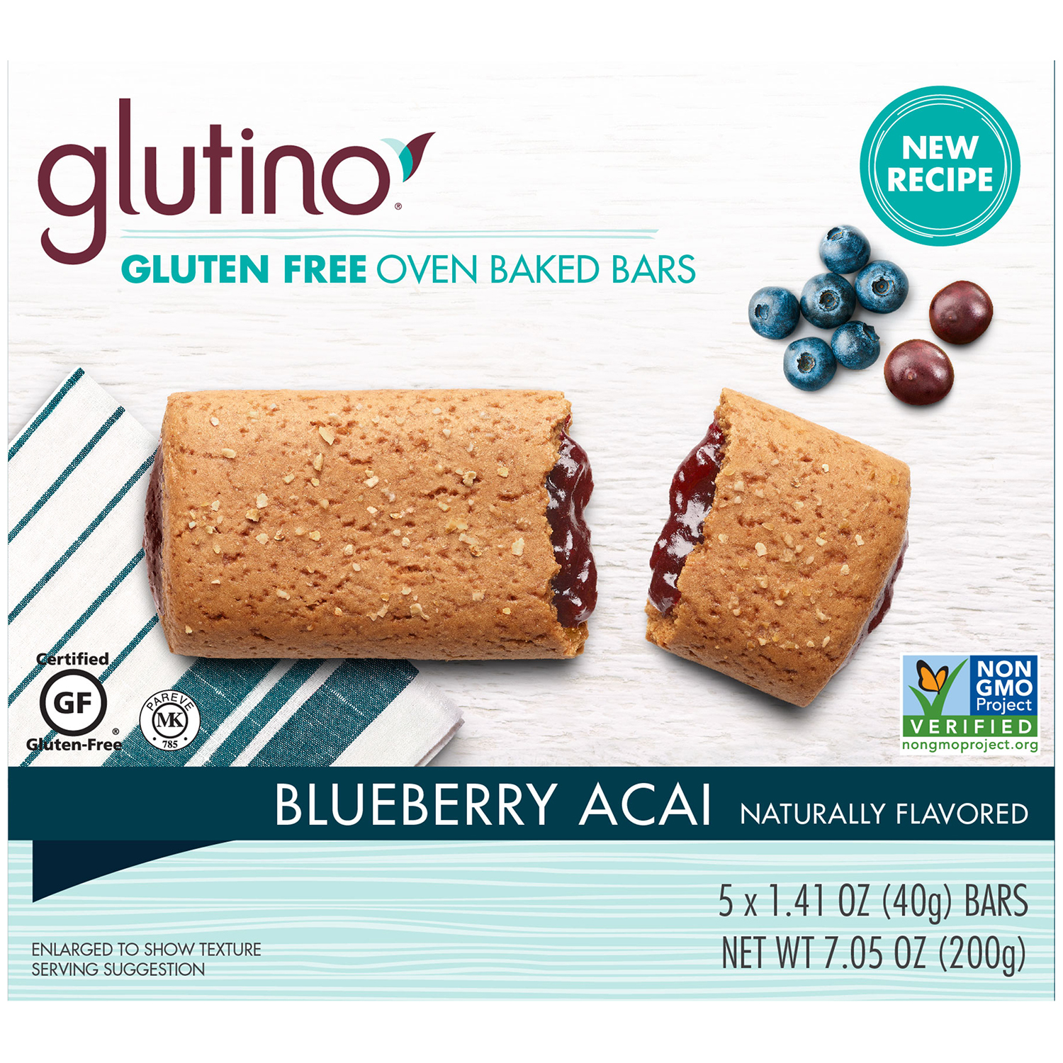 glutino blueberry acai breakfast bars