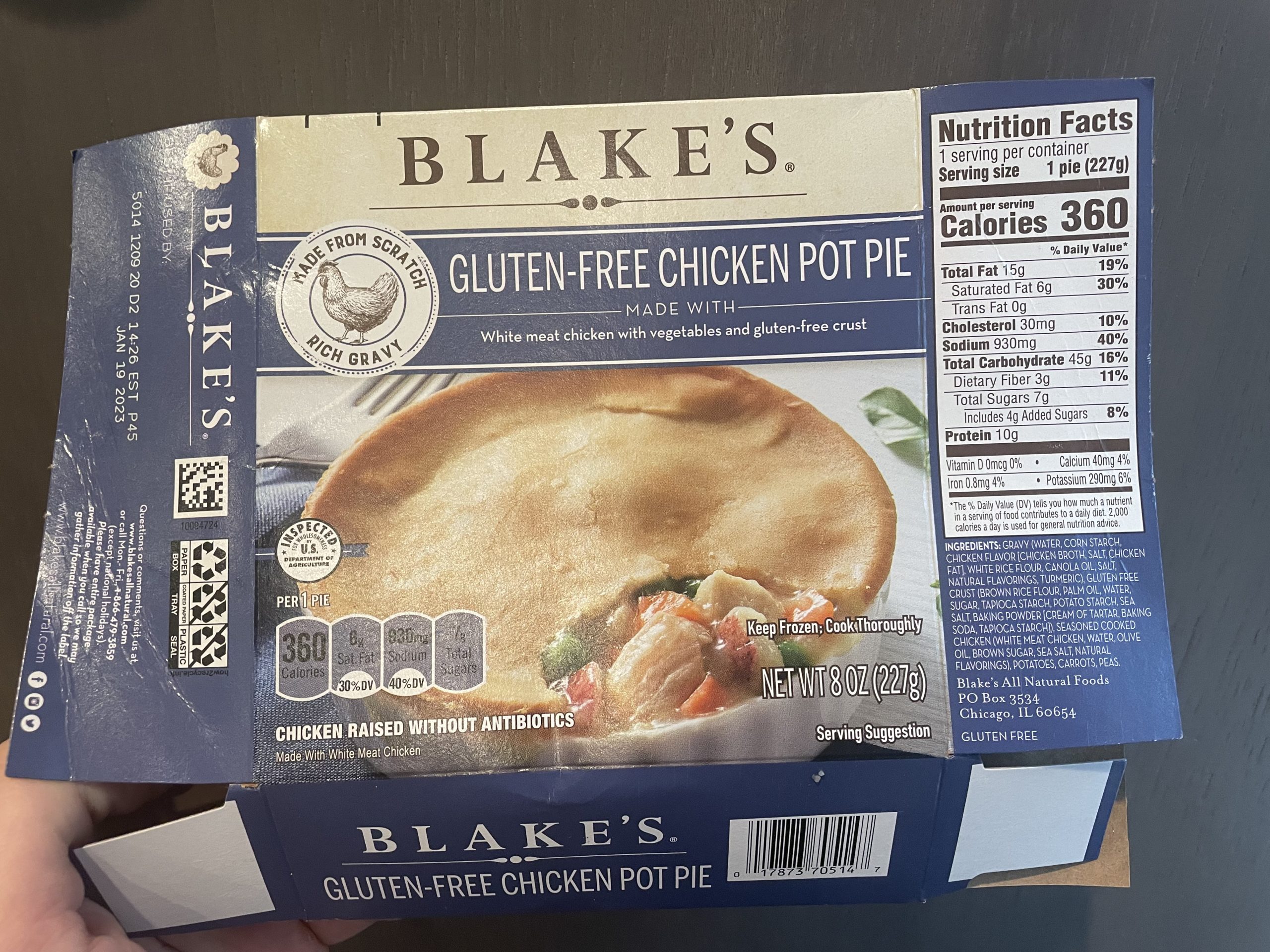 Blake's Gluten-Free Chicken Pot Pie Frozen Meal Review
