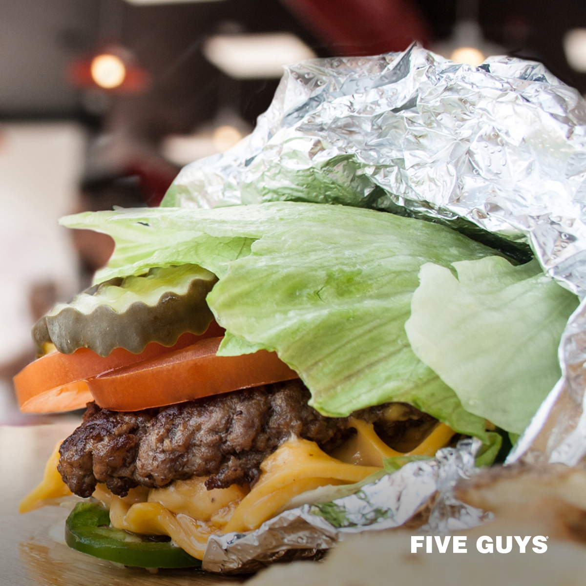 five guys lettuce wrapped burger for people who are gluten free